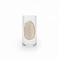 White Agate Geode Tumblers. Set of 4