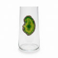 Green Agate Tumbler . Set of 4