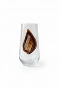 Brown Agate Sliced Geodes Tumblers. Set of 4