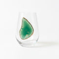 Light Green Agate Slice Geode. Set of 4