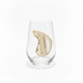 White sliced Agate Geodes on Crystal. Set of 4