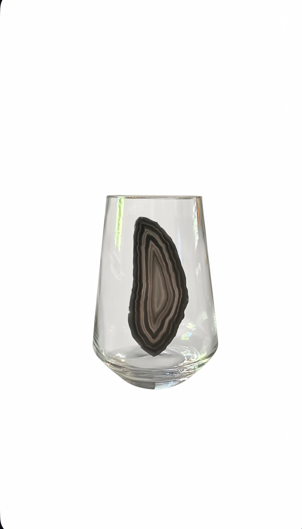 Gray agate sliced geode. Set of 4