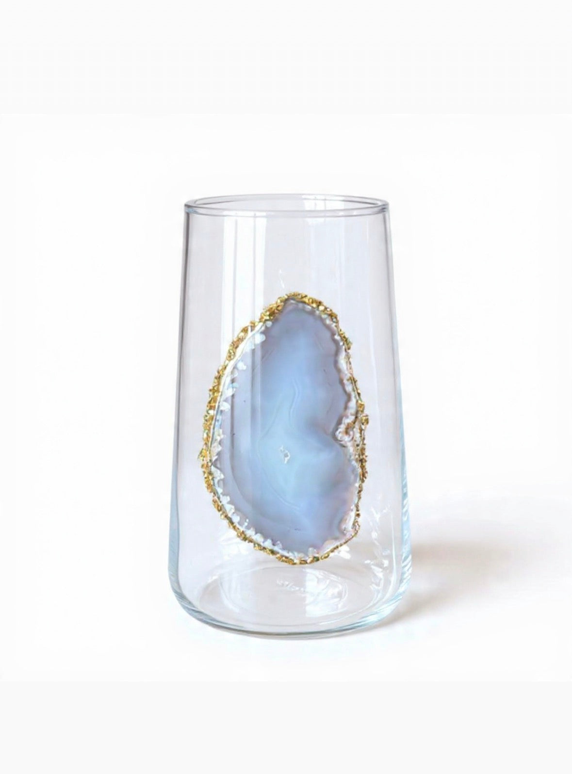 Grey Sliced Agate Geode Tumblers