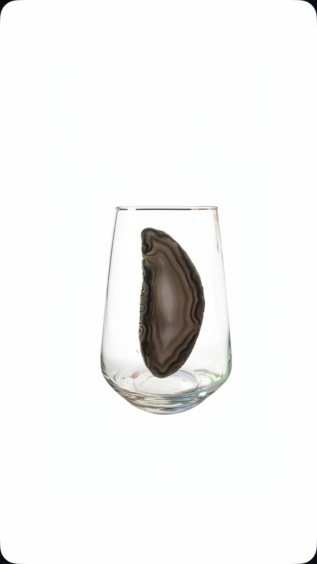 Gray agate sliced geode. Set of 4
