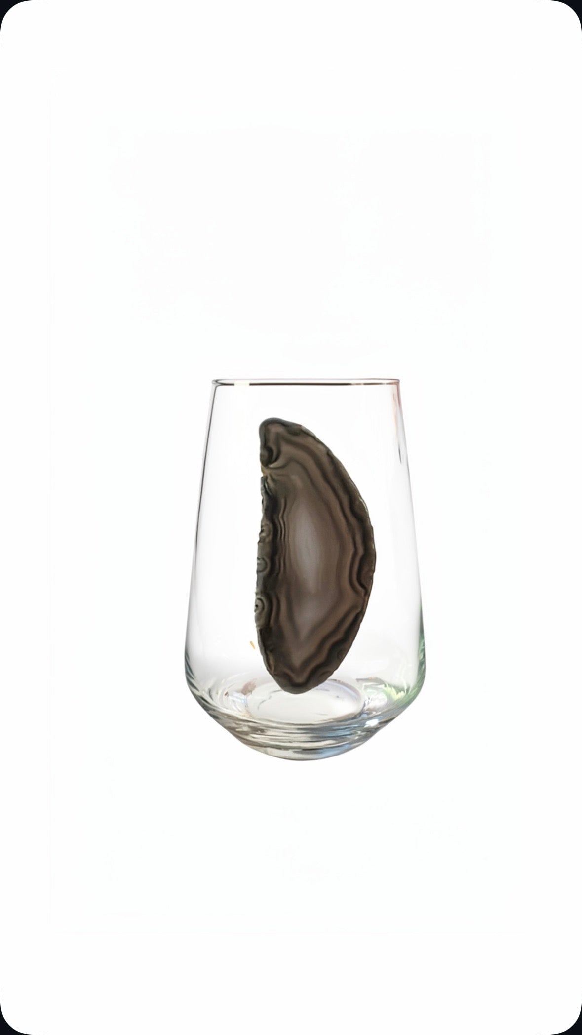 Gray agate sliced geode. Set of 4